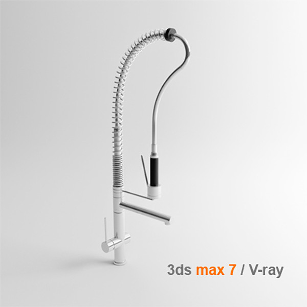 designed italy 3d max - Gessi OXYGEN HI-TECH Professional Tap by lajhar